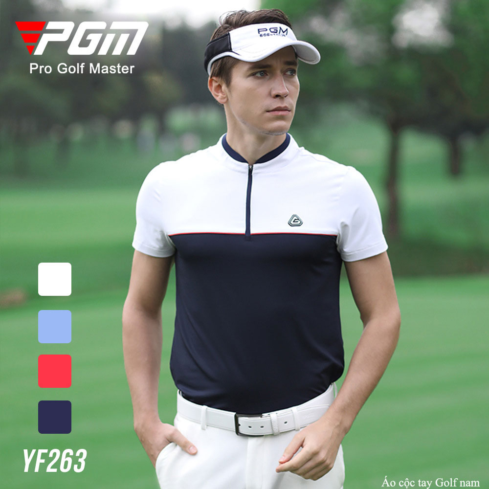 Áo Golf nam cộc tay PGM | Voucher: YF263-BK15