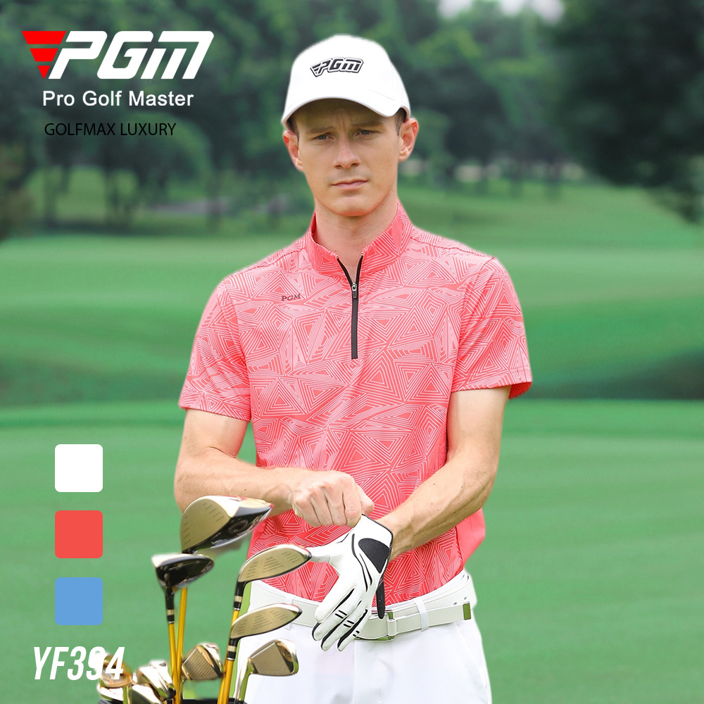 Áo Golf nam cộc tay PGM | Voucher: YF394-BK20