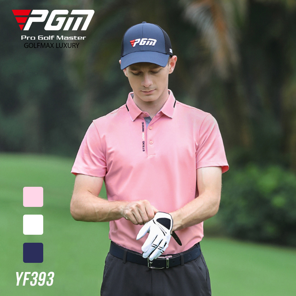 Áo Golf nam cộc tay PGM | Voucher: YF393-BK15